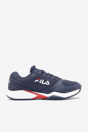 FILA Volley Zone Pickleball Shoes Navy / Red / White,Mens Shoes | CA.DIRANB590